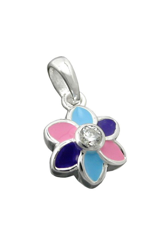 PENDANT FLOWER MULTICOLOR SILVER 925