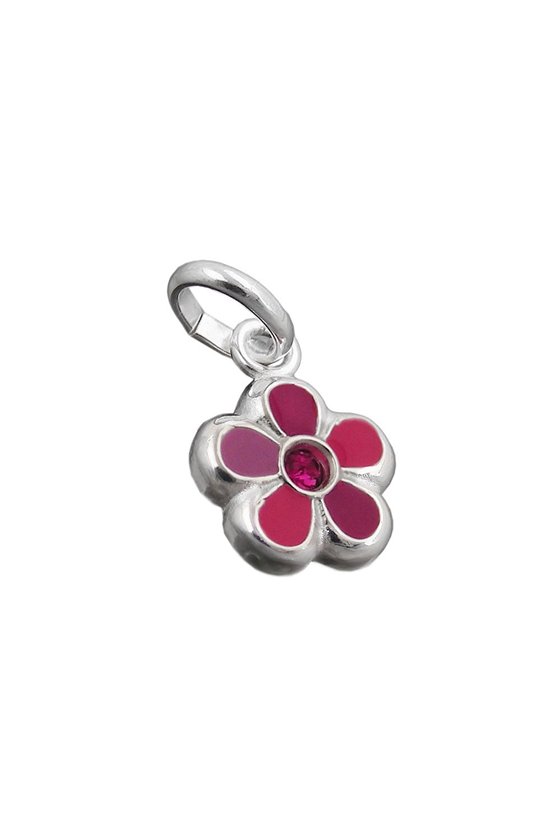 PENDANT FOR CHILDREN PINK FLOWER SILVER 925