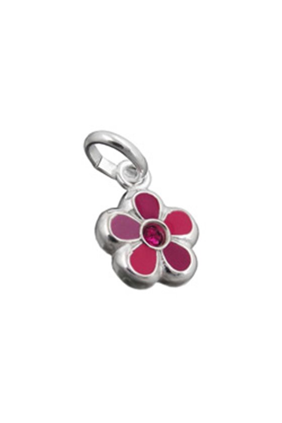 PENDANT FOR CHILDREN PINK FLOWER SILVER 925