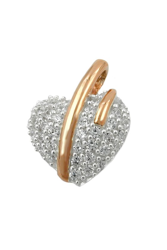 PENDANT HEART WITH ZIRCONIAS SILVER 925