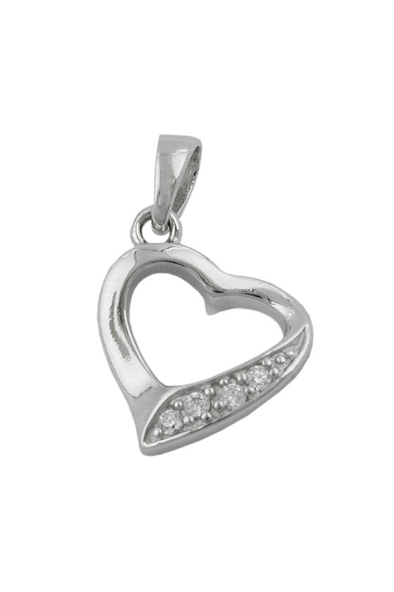 PENDANT HEART WITH ZIRCONIA SILVER 925 DE NO