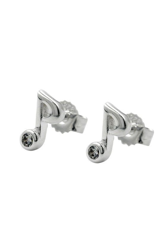STUD EARRINGS QUAVER NOTE SILVER 925