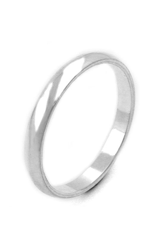 RING D-SHAPED POLISHED SILVER 925