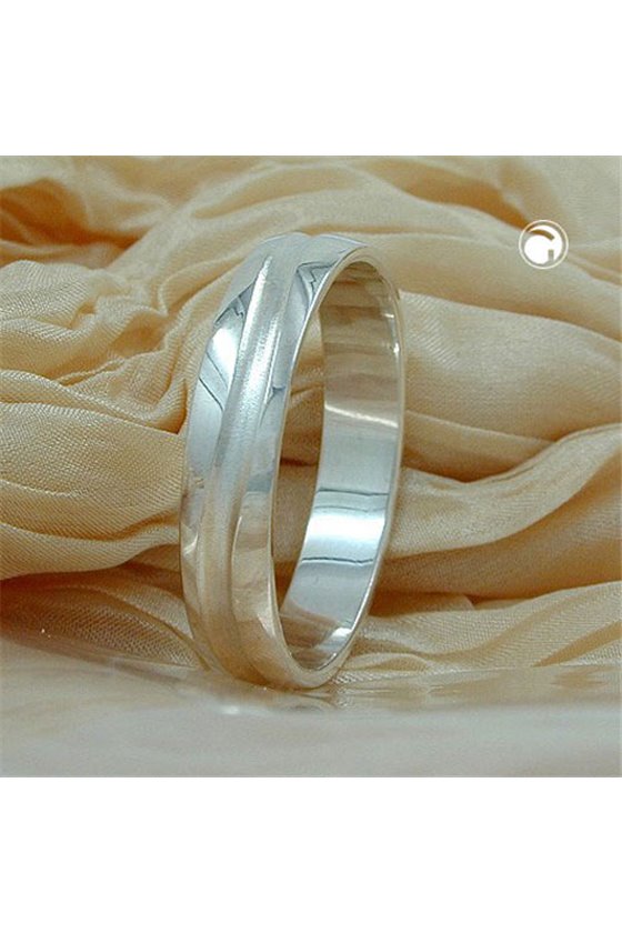 RING CENTERED WAVY CUT SILVER 925