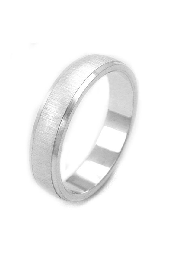 RING D-SHAPED MATTE-FINISH SILVER 925