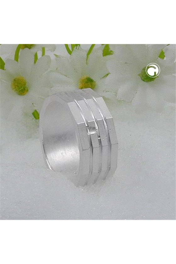 RING 3 LINES DIAMOND CUT SILVER 925