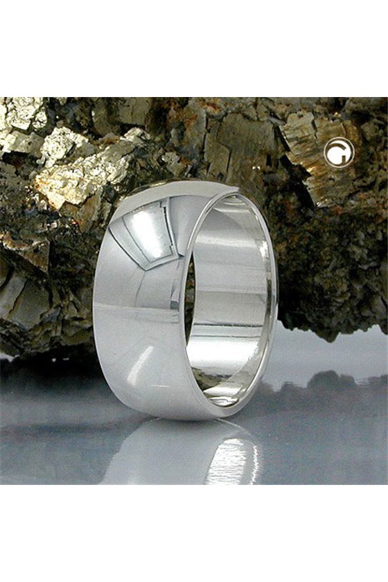 RING THICK D-SHAPED SILVER 925
