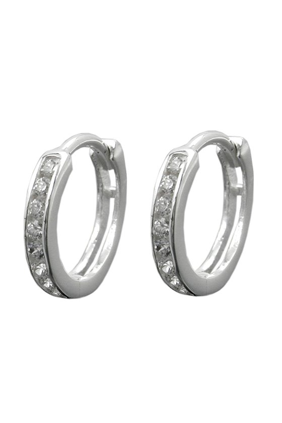 HOOP EARRINGS ZIRCONIA SILVER 925