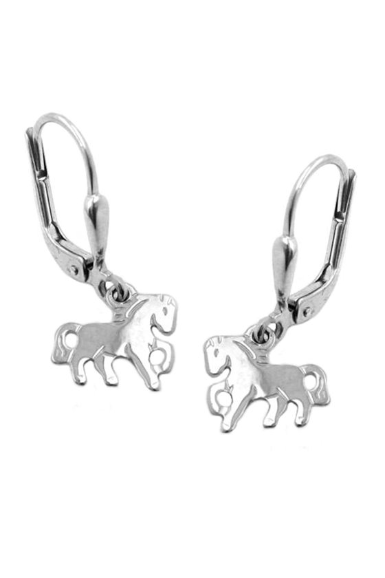 LEVERBACK EARRINGS HORSE SILVER 925