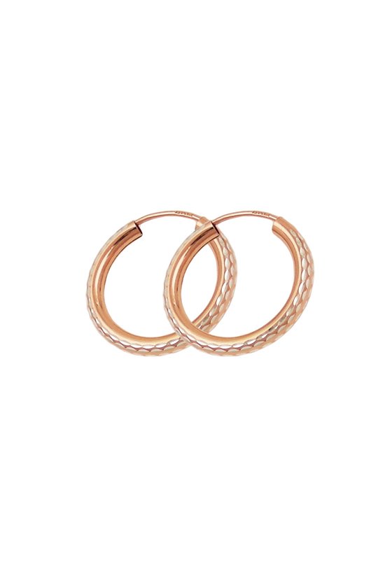 HOOP EARRINGS REDGOLD-PLATED SILVER 925
