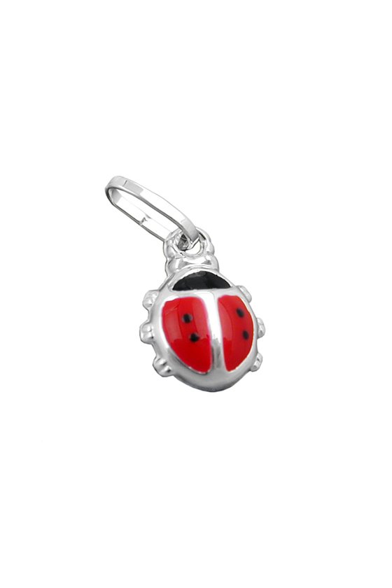 PENDANT LADYBIRD RED-BLACK SILVER 925