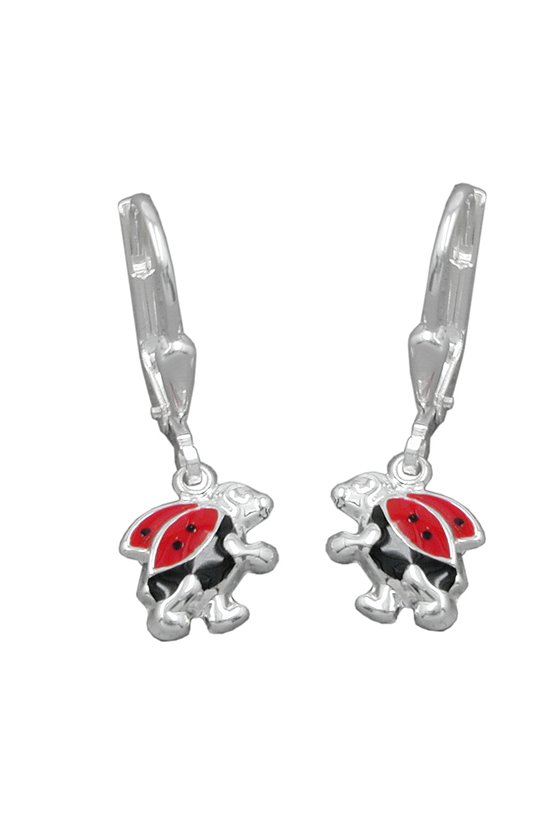 EARRINGS LEVERBACK LADYBIRD SILVER 925