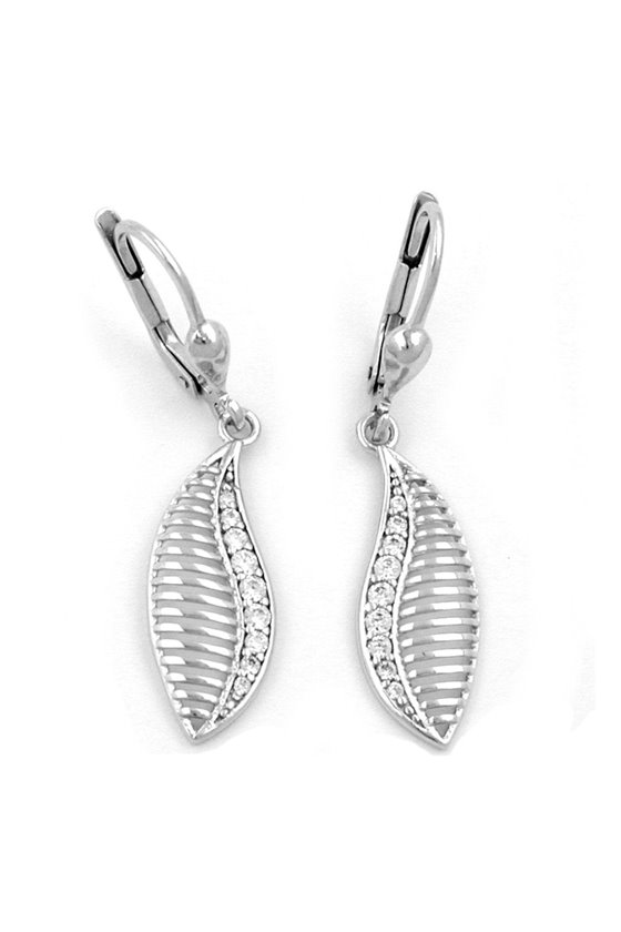 LEVERBACK EARRINGS ZIRCONIA SILVER 925