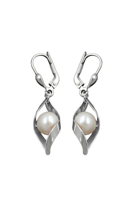 LEVERBACK EARRINGS FRESHWATER BEAD SILVER 925