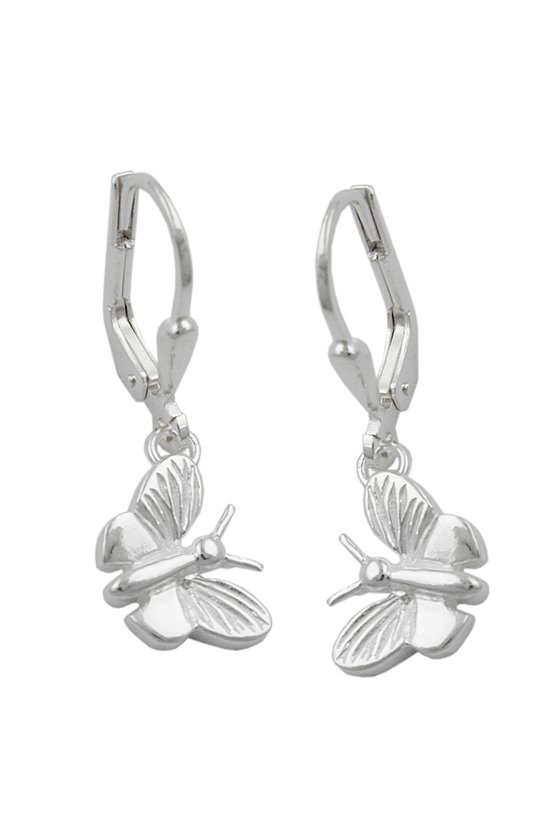 LEVERBACK EARRINGS BUTTERFLY SILVER 925