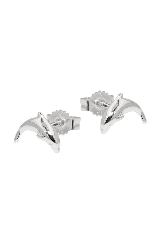EARRINGS DOLPHINS SHINY SILVER 925