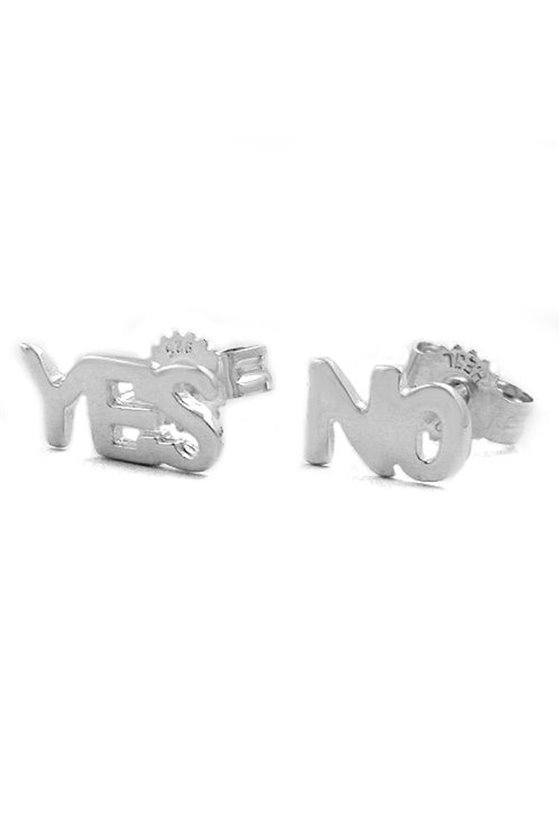 EARRING YES/NO SILVER 925,