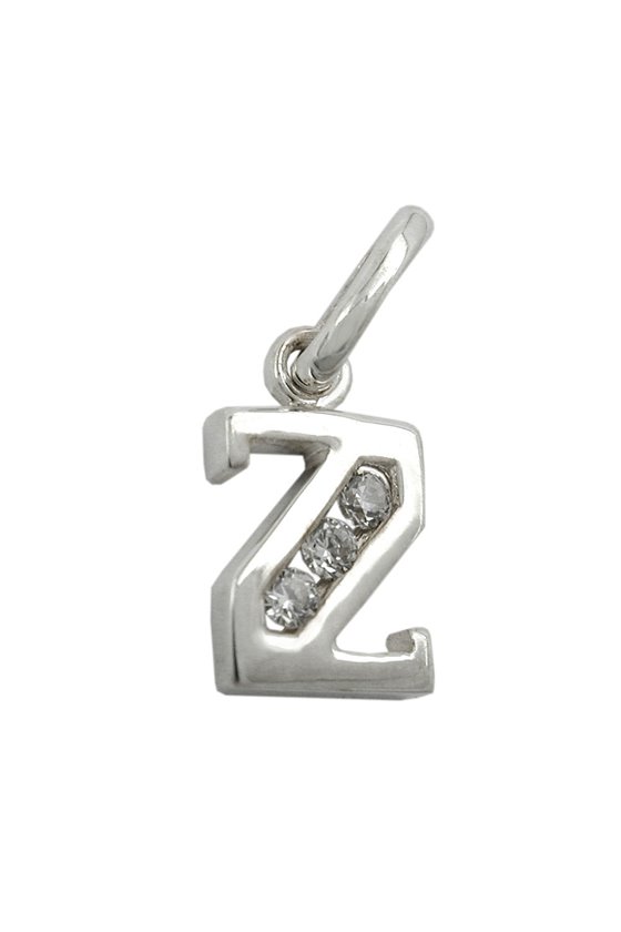 PENDANT INITIALE Z WITH CZ SILVER 925
