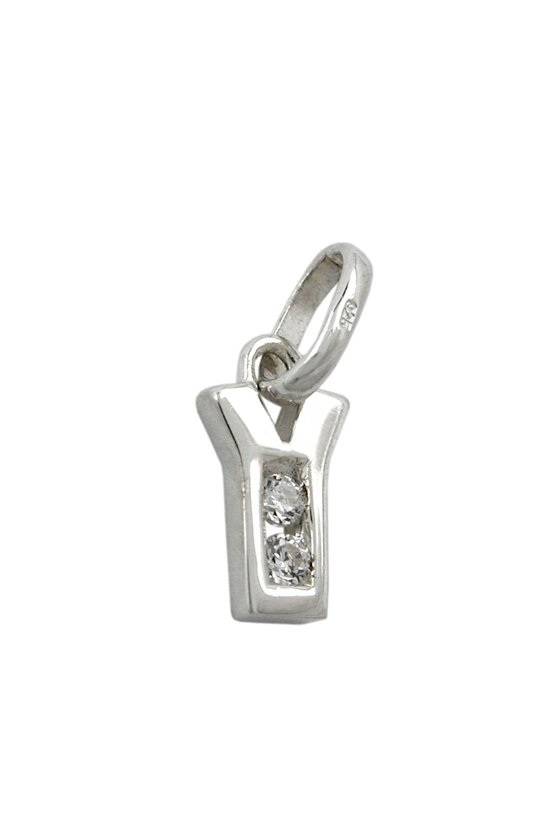 PENDANT INITIALE Y WITH CZ SILVER 925