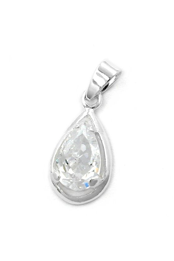 PENDANT DROP ZIRCONIA WHITE SILVER 925