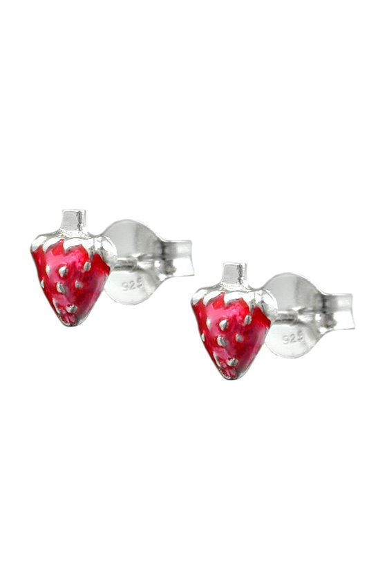 STUD EARRINGS STRAWBERRY SILVER 925
