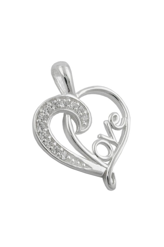 PENDANT HEART L O V E SILVER 925