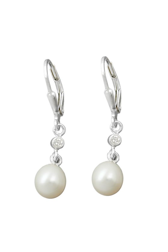 LEVERABACK EARRINGS PEARL SILVER 925