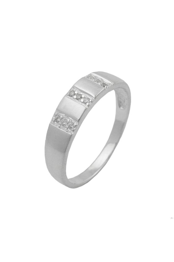 RING 9X ZIRCONIAS SILVER 925