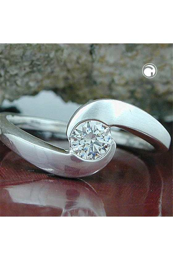 RING ROUND ZIRCONIA SILVER 925
