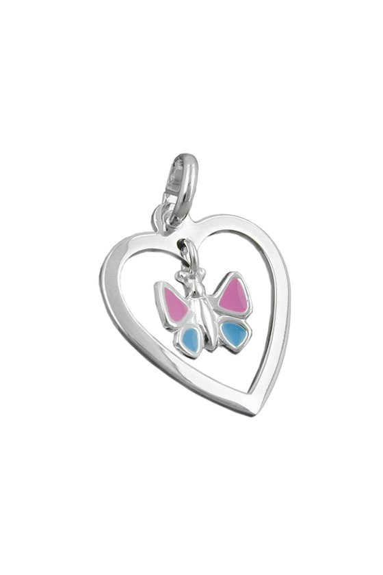 PENDANT BUTTERFLY HEART SILVER 925