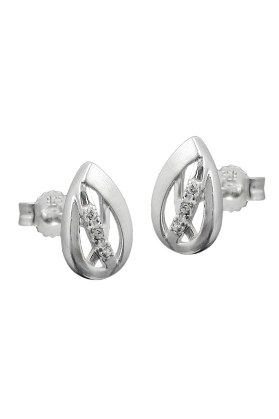 STUD EARRINGS ZIRCONIA SILVER 925