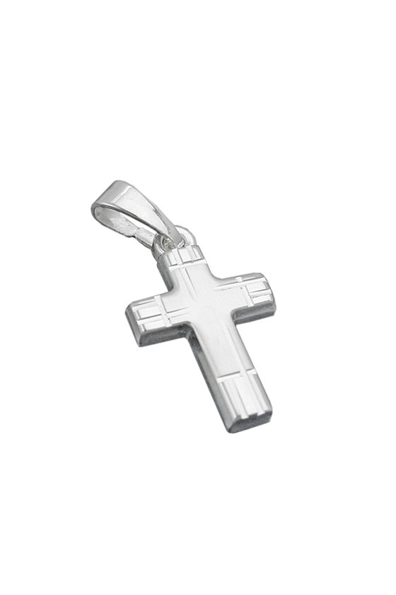 PENDANT CROSS DIAMOND CUT SILVER 925