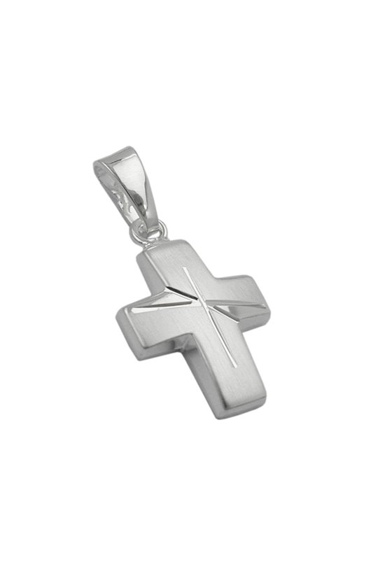 PENDANT CROSS DIAMOND CUT SILVER 925