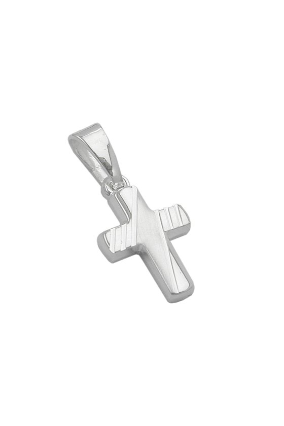 PENDANT CROSS DIAMOND CUT SILVER 925