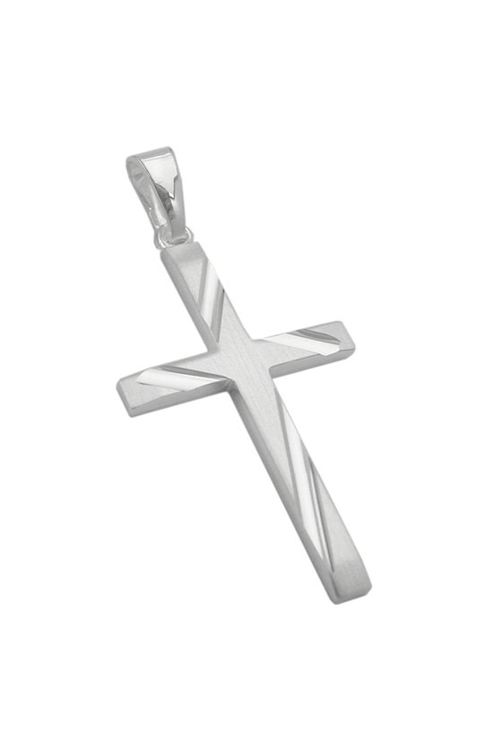 PENDANT CROSS DIAMOND CUT SILVER 925