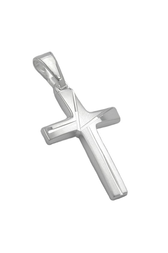 PENDANT CROSS DIAMOND CUT SILVER 925
