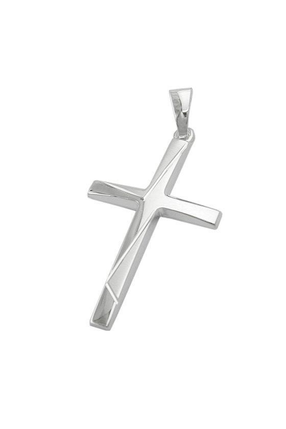 PENDANT CROSS DIAMOND CUT SILVER 925