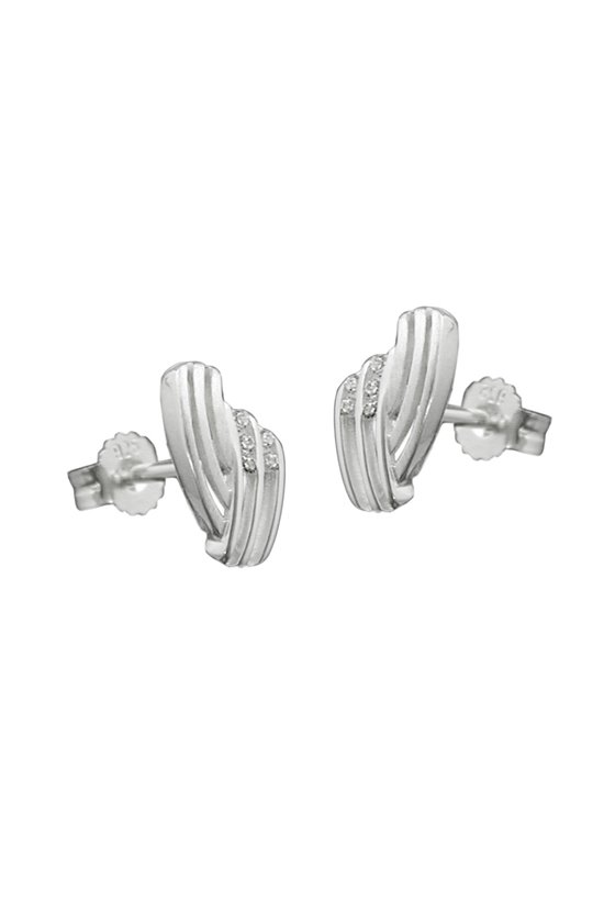 STUD EARRINGS ZIRCONIA SILVER 925