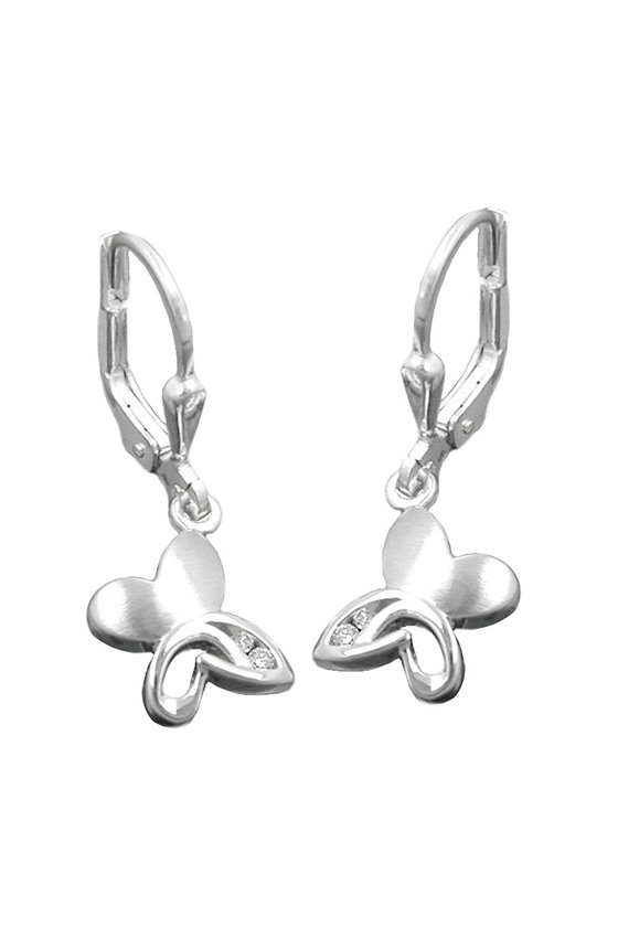 LEVERBACK EARRINGS BUTTERFLY SILVER 925