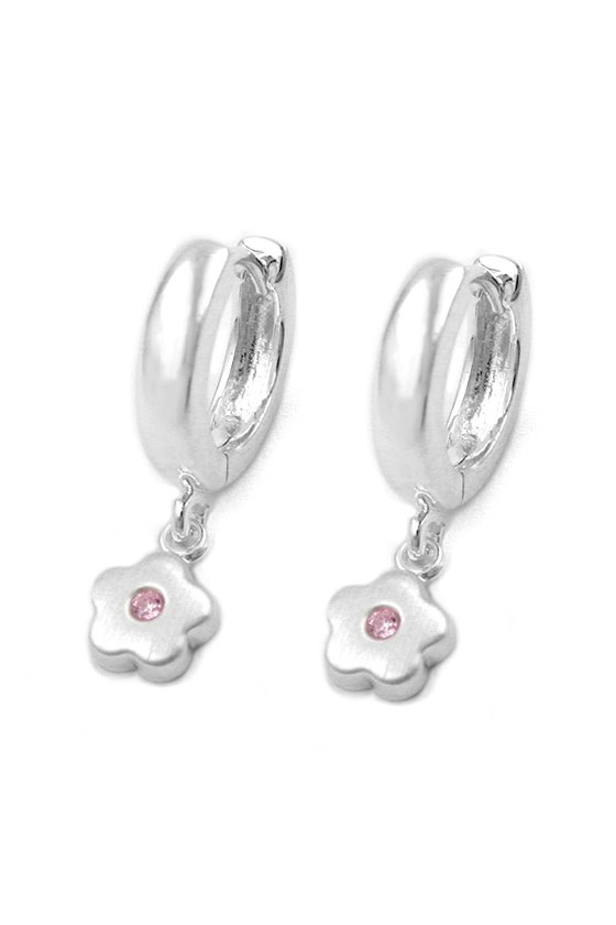 HOOP EARRINGS ZIRCONIA SILVER 925