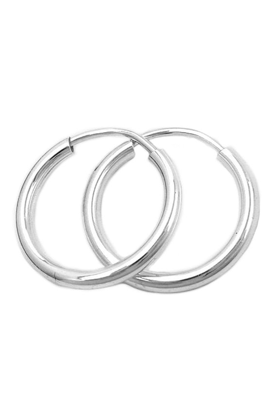 HOOP EARRINGS 16X2MM SILVER 925