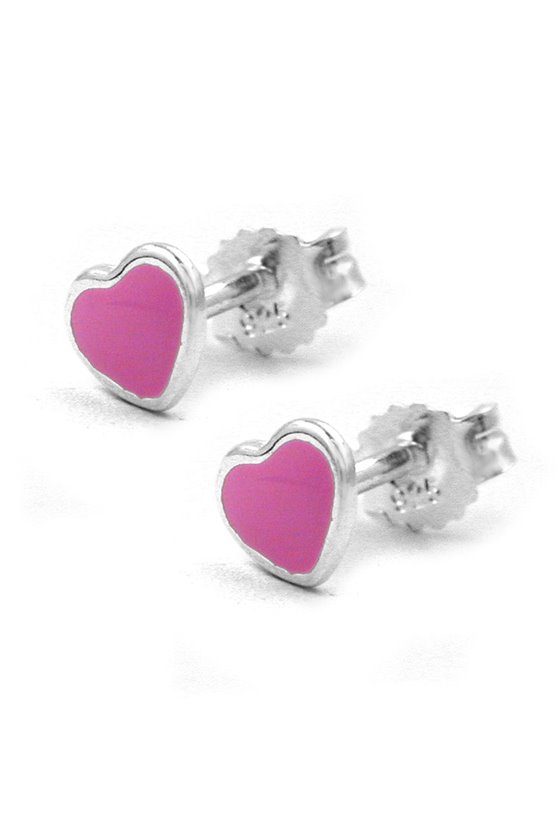 STUD EARRINGS LITTLE HEART SILVER 925