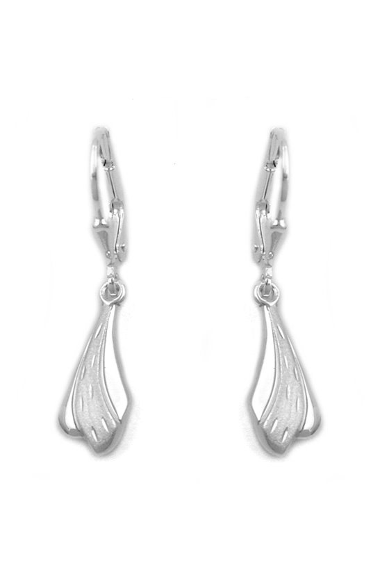 LEVERBACK EARRINGS DIAMOND CUT SILVER 925