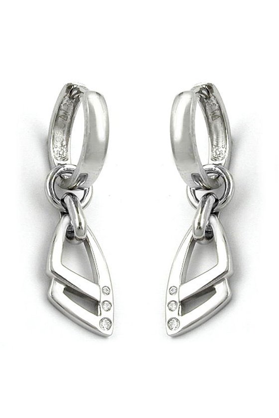 EARSTUD TWO PENDANTS SILVER 925
