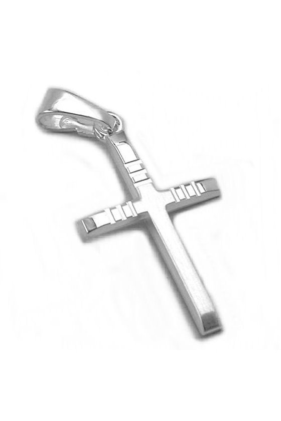 PENDANT CROSS DIAMOND CUT SILVER 925