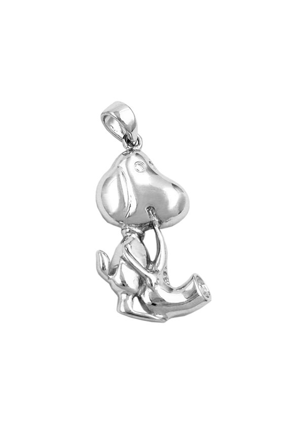 PENDANT DOG WITH SAXOPHONE SILVER 925