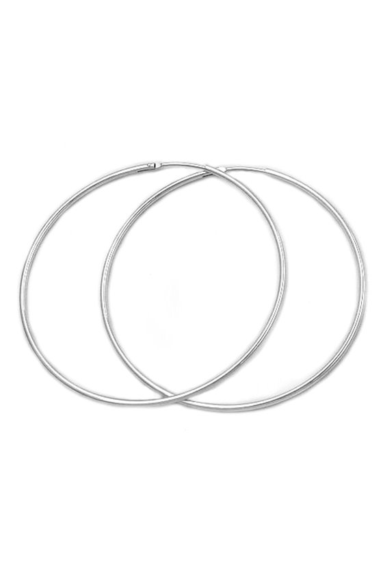 HOOP EARRINGS 57MM SILVER 925