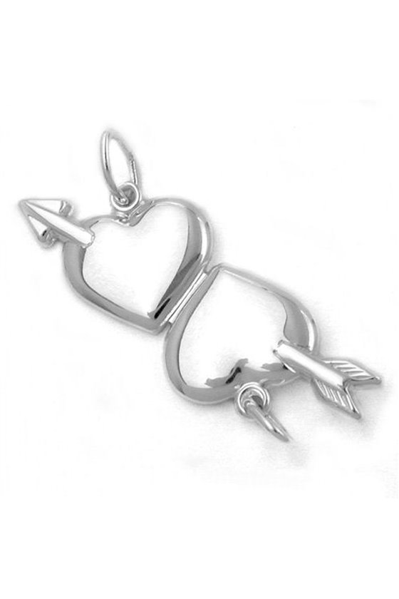 PENDANT FRIENDSHIP PIERCED HEARTS SILVER 925