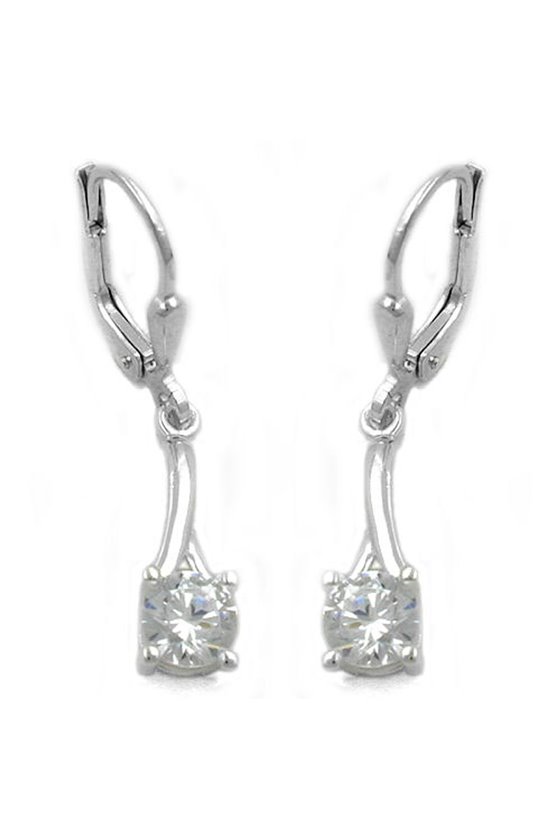 LEVERBACK EARRINGS ZIRCONIA SILVER 925