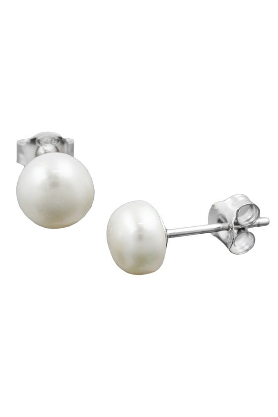 STUD EARRINGS FRESHWATER CULTURE PEARL SILVER 925
